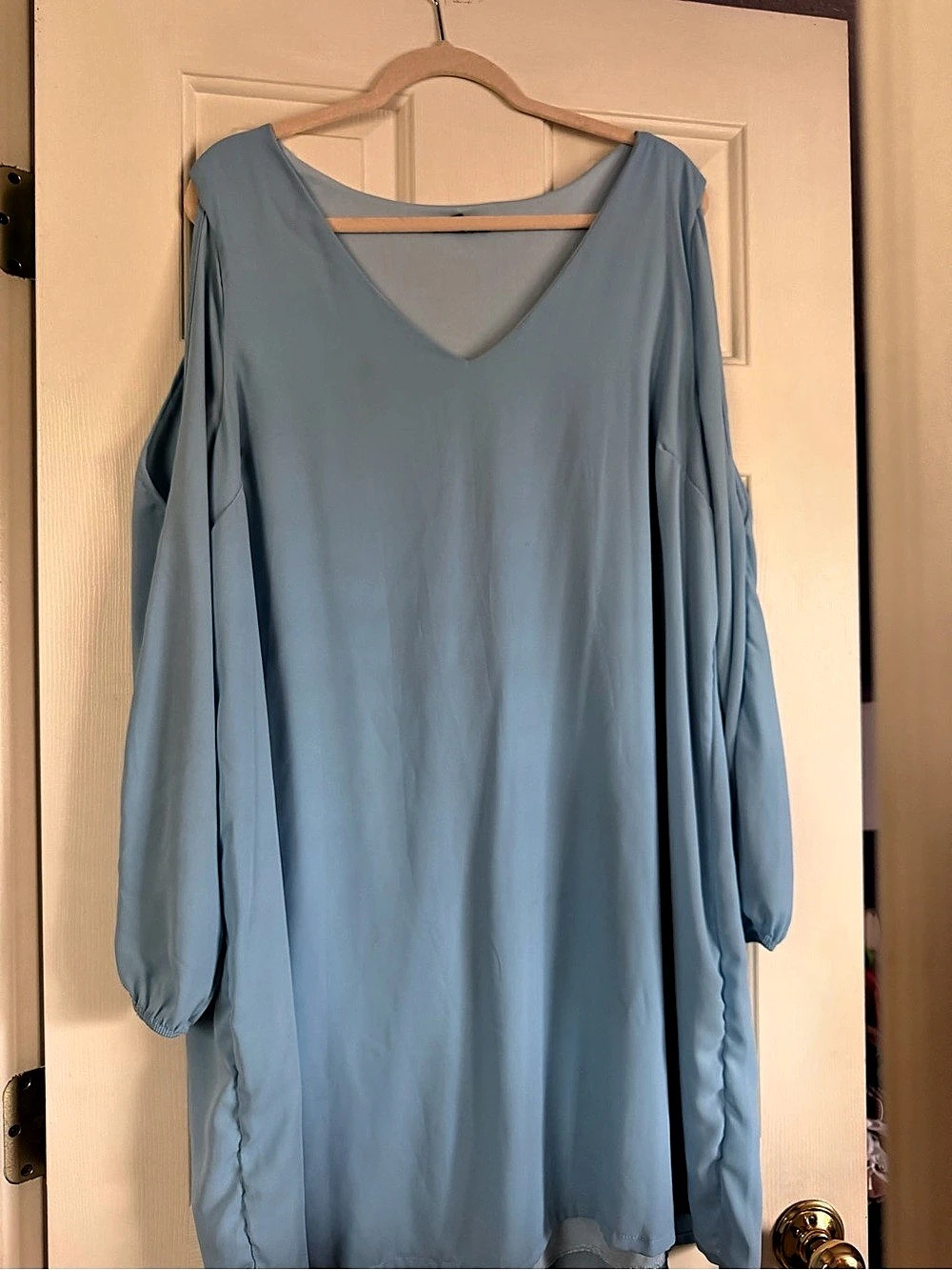 Charlotte Russe Blue Long Sleeve Mini Dress Size XL
